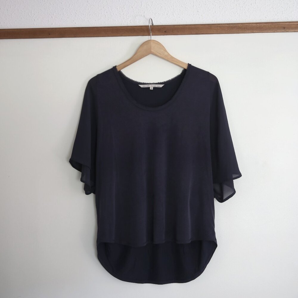 Rachel Roy Navy Shirt, Size L